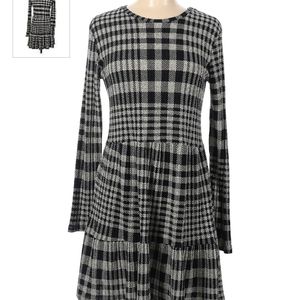 Zara plaid long sleeve mini dress